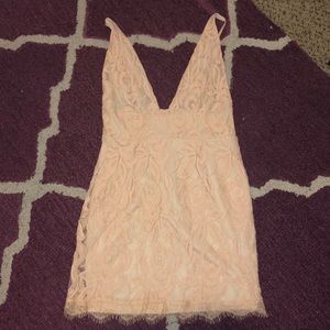 Peach mini dress nastygal